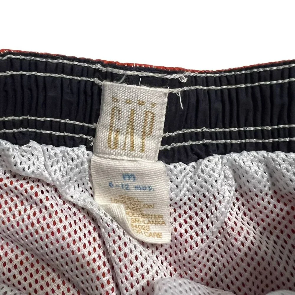 Baby Gap 6-12m Red Cargo Swim Trunks